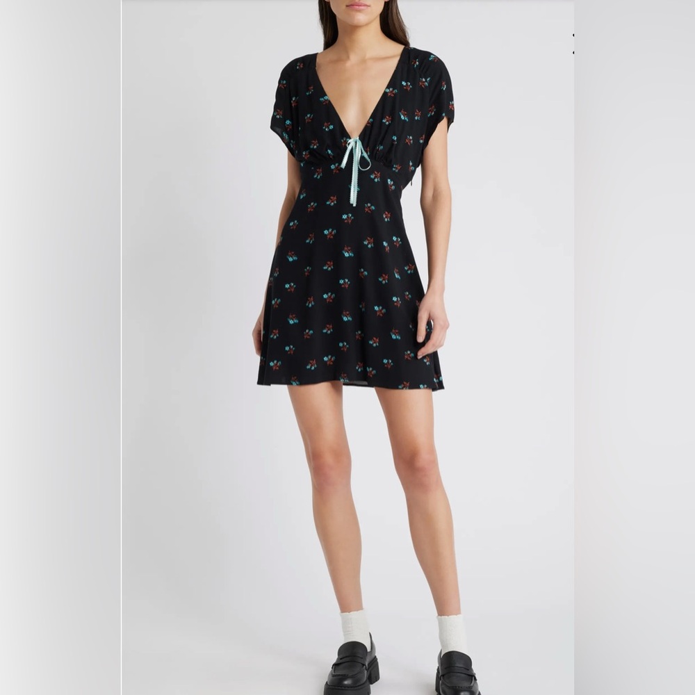 Free People Favorite Mini Dress-Black Combo